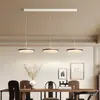 2025 Novo Lustre para Restaurante Estilo Meados do Século Madeira de Nogueira com Veios Simples Moderno Lustre Inteligente para Restaurante Espectro Completo