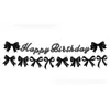 Nuevo Plato de Papel con Lazo Negro Suministros para Decoración de Fiesta de Cumpleaños Set de Mantel Taza de Papel de Dibujos Animados