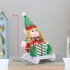 Venta Caliente Transfronteriza Muñeco Duende Navideño Coche de Trineo Postura Sentada Retráctil Decoración Navideña Pequeños Adornos