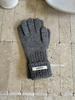 Luvas de Tricô Pelúcia Estilo Ins à Prova de Frio e Quentes Versátil para Ciclismo Cor Pura Feminina Coreana Sem Dedos Tela Sensível ao Toque Estilo Cabo