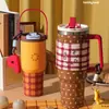 Artículo Popular Taza Oso Serie Groenlandia Taza Térmica para Oficina y Hogar, Botella de Agua de Acero Inoxidable Estilo Británico Colorido