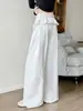 Pantalones anchos de dos piezas falsos para mujer, nuevo estilo de otoño, adelgazantes, holgados, casuales, de pierna recta, pantalones de traje fluidos