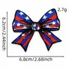 Parche de Tela Bordado con Patrón de Bandera Americana Parche Decorativo de Lazo Accesorios para Ropa Bordado por Computadora Venta al por Mayor en Stock