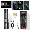 Nova lanterna super leve de longo alcance holofote multifuncional para exterior zoom de longo alcance arma Aurora holofote grande lanterna