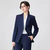Traje Formal para Mujer para Entrevista de Estudiante Universitario Primavera/Otoño 2026 Blazer de Tres Botones de Alta Gama Ropa de Trabajo Profesional Uniforme de Trabajo Elegante
