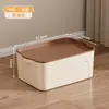 Caja de almacenamiento estilo crema para ropa del hogar y artículos varios, caja de almacenamiento móvil al por mayor para bocadillos y juguetes, caja de almacenamiento de gran capacidad