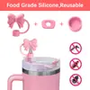 Xiyin Dropshipping Colgante de Lazo para Taza Stanley Tapón Antiderrames 10mm Tapa de Popote Suave de Silicona Cuerda para Bolso Cubierta de Taza