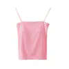 Top Tubo de Seda Gelo para Mulheres com Bojo Fixo, Camisola Anti-Exposição, Pode Ser Usado como Camada Interna ou Externa, Lindo Design nas Costas, Top Sexy