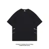 240g Pesado Verano Nueva Ropa de Trabajo Cremallera de Metal Manga Corta Ropa Diseño de Algodón Marca de Tendencia de Nicho Estilo Hong Kong Hombre