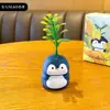 Serie Original 'Planta Queriendo Hacer Fortuna' Adornos Pequeños Dibujos Animados Creativos Oficina Hogar Escritorio Muñeco Inspirador Decoraciones para Coche
