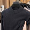 Dropshipping Internacional Suéter Masculino de Lã 2025 Inverno Novo Aconchegante Quente Gola Alta Meia Base Suéter Masculino de Lã