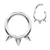 Moda Europea y Americana Acero Inoxidable 316 Anillo de Nariz Venta al por Mayor Amazon Corazón de Durazno con Incrustaciones de Zircón Joyería para Perforación de Septo Nasal de Doble Cara