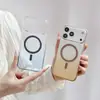 Funda Magnética para Teléfono con Gradiente de Cristal de Hielo Adecuada para Apple 17Promax Personalizada 13/14 Color Transparente Fresco 15 Moderna 16