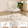 Cadeira de Maquiagem com Rodas Universal Banqueta de Penteadeira para Quarto de Menina Cadeira Giratória para Casa com Encosto Elevatório Banqueta para Unhas