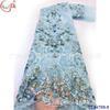 Vestido con cuentas bordado plano flor hilo delgado no elástico transparente vestido de novia encaje europeo y americano vestido cola de pez tejido lentejuelado