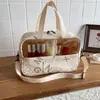 Estampado de Letras Gran Capacidad 2026 Nuevo Estilo Europeo y Americano Transparente Patchwork Moda Simple Bolso de Hombro Cruzado Axila