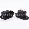 Enchufe de Corriente Alterna Pin Palabra Enchufe AC AC-04a Pie Curvo 90 grados Enchufe Eléctrico Enchufe de Carga