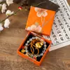 Caja de Empaque Cubierta Cielo y Tierra con Flor y Brocado Estilo Chino Caja de Papel para Empaque de Joyería Caja de Exhibición Larga para Regalo