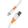 Cabo de Dados de Silicone Líquido de 60W para Carregamento Rápido Adequado para Celulares Apple, Huawei e Android Tipo-C para Carregamento Super Rápido