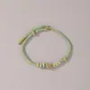 Pulseira Trançada com Nó Flor de Pessegueiro DIY, Cordão Semi-Acabado 'Nunca se Separando', Pulseira de Casal com Nó Flor de Pessegueiro Multicolorida Feita à Mão