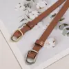 Cinturón de Ropa Sencillo, Falda con Cinturón, Cinturón Delgado de PU Casual Dulce y Versátil para Mujer Sin Agujeros