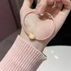 Shenzhen 999 Oro Puro Caricatura Manzana de la Paz Pulsera Tejida Rosa para Año del Zodiaco y Regalo del Día de San Valentín Venta al por Mayor