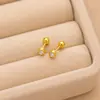 Pendiente de mini barra delgada con rosca, pequeño y exquisito, con incrustaciones de diamantes, personalidad simple, clavo para el cartílago de la oreja, nicho, explosión de alto nivel