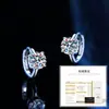 Pendientes de plata de ley S925 con moissanita de 1 quilate pendientes de nicho de alta gama pendientes de moda simples fabricantes de joyería