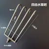 Tenedor de Pescado de Acero Inoxidable, Anzuelo Barbell Grande de Siete Dientes para Lona de Camión, Accesorios de Anzuelo, Anzuelo de Pesca, Hoz para Maleza Acuática
