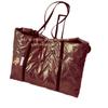 Bolsa de Mão Transfronteiriça de Algodão Espacial Rpet Acolchoada de Algodão Bolsa de Ombro Estilo Japonês Rpet para Baixo Bolsa Tote Fábrica Personalizada