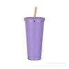Comercio exterior transfronterizo, taza para sorber de acero inoxidable 304, taza con aislamiento al vacío, taza de agua para automóvil de 750 ml, taza de café con tapa con borde dorado