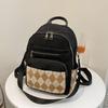 Mochila de estilo fresco para mujer 2022, nueva mochila Oxford rómbica de estilo coreano de gran capacidad a la moda para mujer