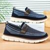 Zapatos de Hombre Talla Grande Transfronterizos Amazon Estilo Británico Zapatos Casuales de Hombre Mocasines de Moda Tejido de Punto Volador Transpirables Zapatos Planos