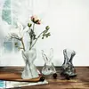 Arranjo de flores de vidro garrafa de flor hidropônica vaso de vidro irregular água flor seca ornamentos de mesa de sala de estar atacado