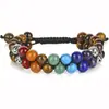 Pulsera de Aventurina Verde de Venta Caliente Transfronteriza Tejida a Mano de Doble Fila Pulsera Ajustable de Doble Capa