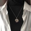 Plata de Ley 925 al por mayor Collar de Margarita para Mujer Moderno ins Hip Hop Cadena para Clavícula Nicho Girasol Vintage Pulsera de Celebridad Cyber
