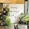 Fundo para Decoração de Festa de 100 Dias, Primeiro Aniversário, Tema Jardim Fresco, Minimalista Ins Estilo Coreano, Placa de KT