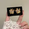 Diseño Fresco de Estilo Francés con un Toque de Elegancia, Aretes con Atmósfera de Fuegos Artificiales Naranjas, Sensación de Lujo Ligero y Gama Alta, Aretes Versátiles, Aretes de Nuevo Estilo