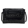 Bolsa feminina de comércio exterior transfronteiriça 2024 nova textura rebite estilo estrangeiro bolsa de mão retro bolsa de ombro diagonal