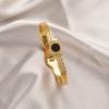 Pulsera de Acero de Titanio con Letra de Amor Color Oro Rosa para Mujer, No se Desvanece, Moda Europea y Americana, Versátil, con Números Romanos, Pulsera, Joyería