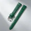 Pulseira de Relógio de Couro Bovino de Primeira Camada Dupla Face com Padrão de Bambu, Macia e de Alta Qualidade, Pulseira de Corrente de Couro Impermeável e Respirável para Homens e Mulheres