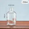 Botella de reactivo de boca ancha al por mayor, botella de vidrio con tapón de corcho, botella sub-botella de medicina de laboratorio, botella transparente sellada de boca ancha al por mayor