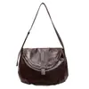 Bolso Tote Casual de Gran Capacidad para Mujer 2025 Otoño Nuevo Tendencia Lujo Accesible Color Contrastante Simple Retro Bolso de Hombro Cruzado Único