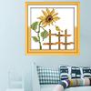 Feliz 99 nueva impresión punto de cruz pequeño girasol girasol simple principiante nuevo punto de cruz pintura decorativa