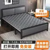 Cama plegable para uso individual o doble, cama para siestas en casa para adultos, cama individual duradera para viviendas de alquiler, cama plegable engrosada y reforzada
