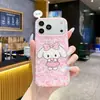 Capa de Celular Kt Cat Estilo Pele de Desenho Animado Adequada para Apple 18 Pro Max, iPhone 17 Modelo Popular, 16P Magnética, 14/15 Estilo Coreano