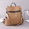 Mochila Fofa Feminina Nova Grande Capacidade Antifurto Casual Couro Macio Mochila Retrô Ombro Dupla Finalidade Moda Bolsa Feminina