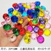 Gema de colores variados de 40 mm para niños, imitación de acrílico, cristal, diamante, para niños y niñas, buscando un cofre del tesoro.