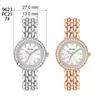 Scottie 9623 Esfera Redonda de Nácar Llena de Diamantes Cadena de Lujo Ligero Correa de Acero Reloj para Mujer Venta al por Mayor de Fábrica