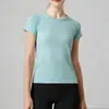 Ropa ajustada de yoga 2026 verano fina deportiva fitness top de manga corta secado rápido transpirable camiseta de running